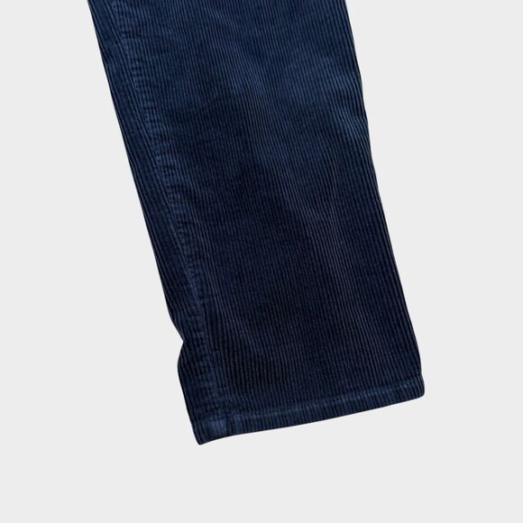 Ralph Lauren Corduroy Pants Womens 12P Navy Blue High Rise Straight Leg - Picture 8 of 13